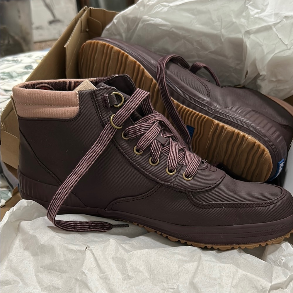 Keds Women 9.5 Wide Scout Boot III Burgundy Waterproof Sneaker Boot